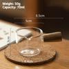 70/100Ml Wood Handle Glass Espresso Measuring Cup Diy Milk Jug Coffee Supplies Ransparent Transparent Kitchen Measure Mug