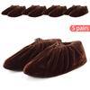 5 Pair Reusable Velvet Fabric Shoe Covers Non-slip Adult Washable Keep Floor Carpet Cleaning Indoor Outdoor Shoe Protector Cover