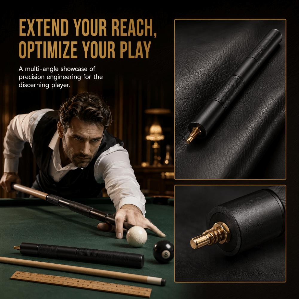 Threaded Connector Pool Cue Extension Telescopic Structure Cue Lengthener Indoor Play