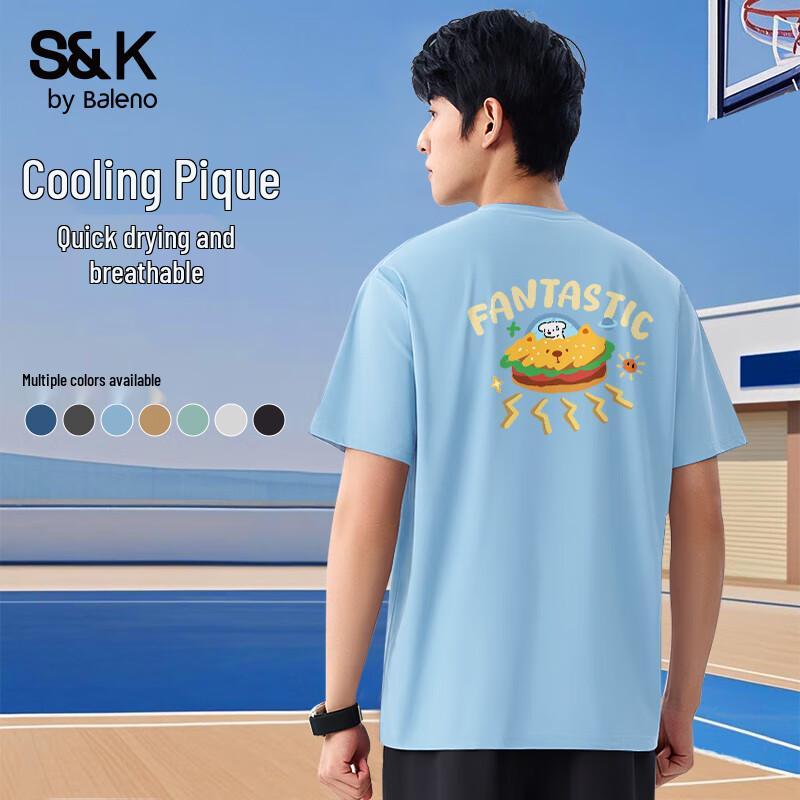 Baleno S&K Men s Ice-Feel Quick-Dry Short Sleeve T-Shirt 2XL