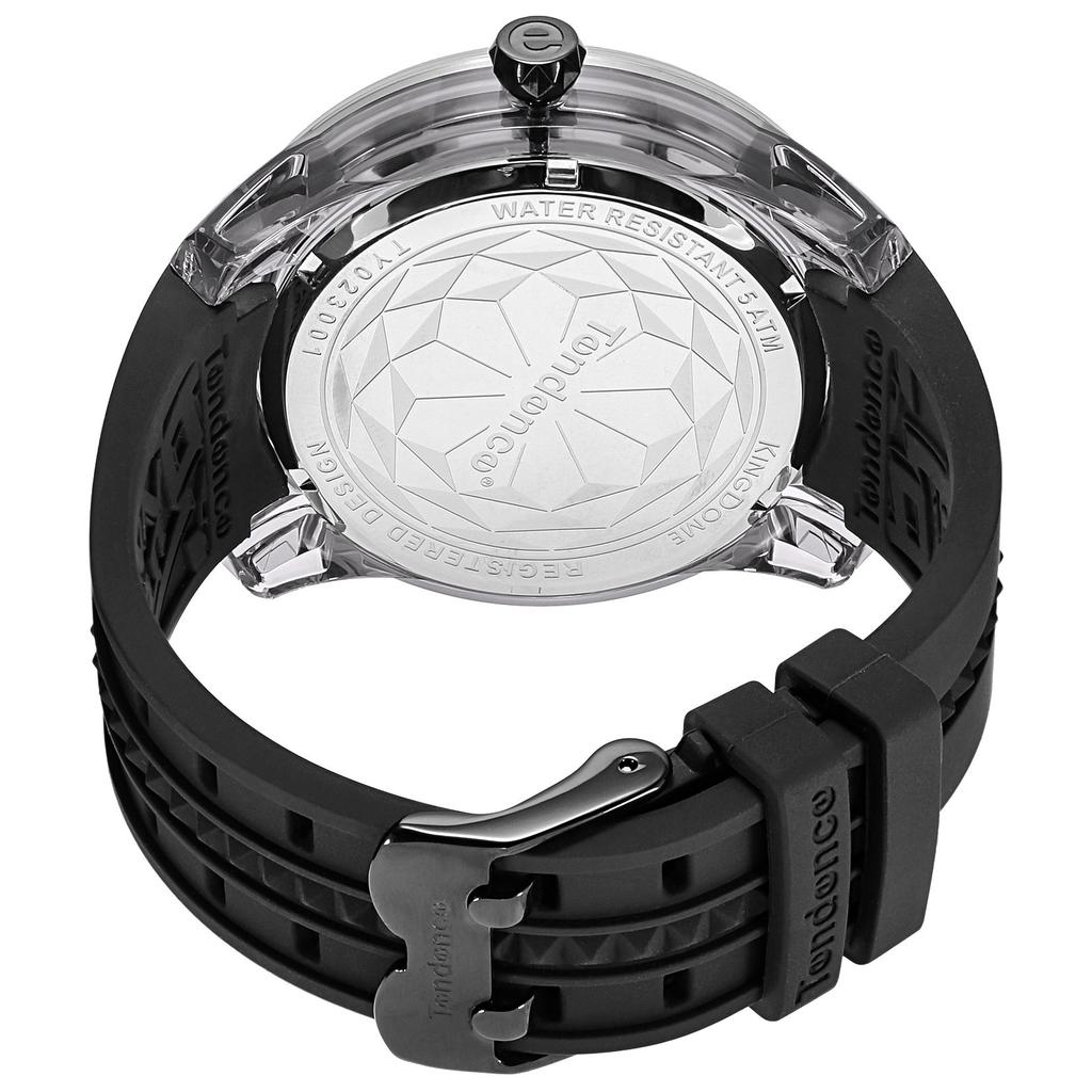 King Dome Black Mineral [Tendence] Watch, Dial, Polyamide, Glass, Quartz, 50mm, Men's [Used]