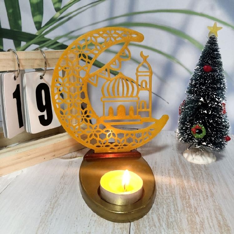 Moon Shape Tealight Holder Molds with Base for DIY Candlestick Candle Holder