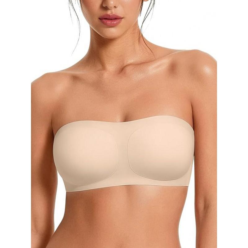 Seamless Strapless Bra Invisible Non-Slip Bandeau Push Up Women
