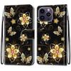 Luxury Painted Leather Case Wallet Book Style Protective Cover for iPhone 16 15 14 13 12 11 Pro MAX 16Pro 15Pro 14Pro 16Plus 15Plus 12mini SE4 (2025)