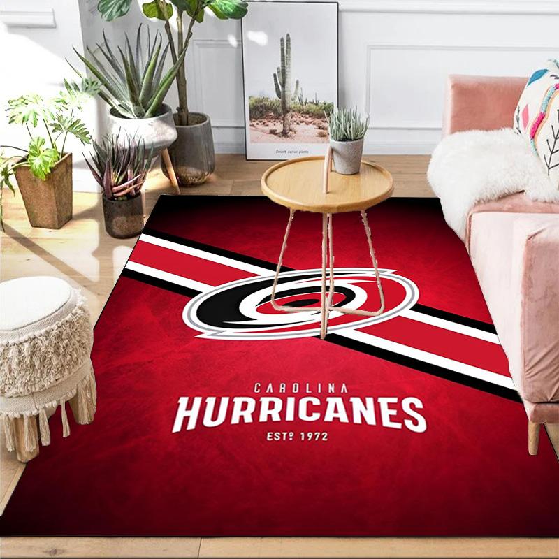 Hurricanes Team Spirit Area Rug Suitable for Indoor And Outdoor,Carpets for Kitchens, Homes, Offices, Living Rooms,Home Decor,Christmas Gift