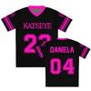 KATSEYE Design Jersey Manon Daniela Yoonchae Sophia Lara Raj Megan T-shirt V-neck Short Sleeve Men Tshirts Streetwear Unisex Tee