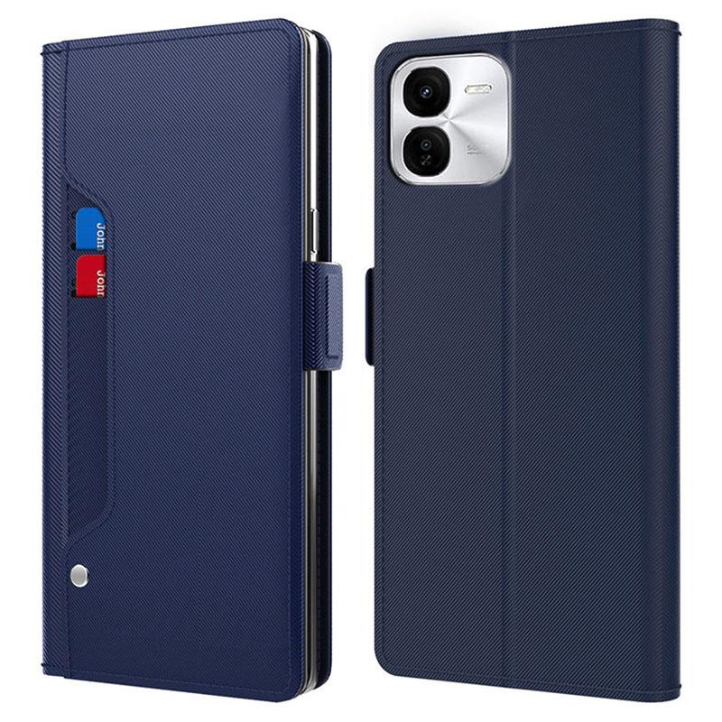 For vivo iQOO Z9x 5G Case Make Up Mirror PU Leather+TPU Flip Phone Cover