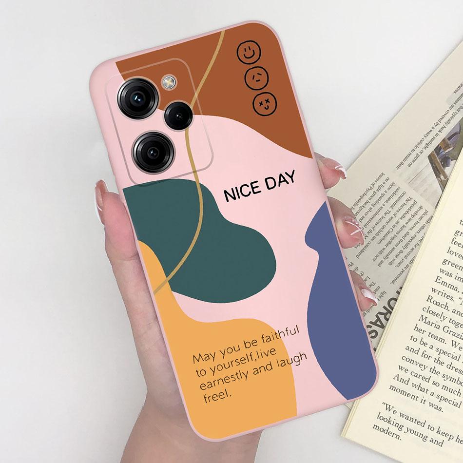 Cell Phone Case For Xiaomi Poco X5 Pro 5G Trendy Pattern Silicone Protective Matte Cover For PocoX5 X 5 X5Pro Capa Funda Bumper