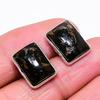 Mud Crack Fossil Gemstone 925 Sterling Silver Jewelry Earring 0.59" KJ-682