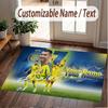 Benutzerdefinierter Teppich Cristiano Ronaldo Muster Druck Name Text Weicher Rutschfester Boden Teppich für Zuhause Innen Dekoration