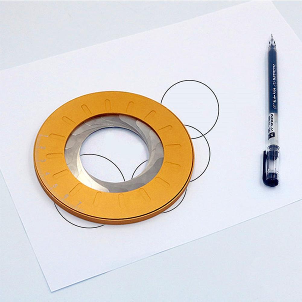 Gold Circle Drawing Tool Circle Drawing Tool Easy Operation Stainless Steel Construction Retractable Compact Design