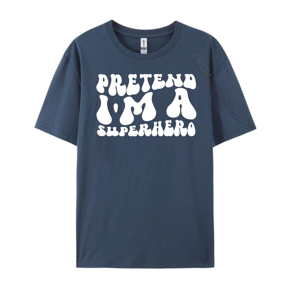 

Pretend I M A Superhero Costume Shirt Lazy Halloween Shirt Graphic Tees Mens Oversize Man St Patricks Day 4XL