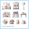 6Styles each20pcs Colorful Stickers Vintage Vintage Stickers Floral Stickers  Journal