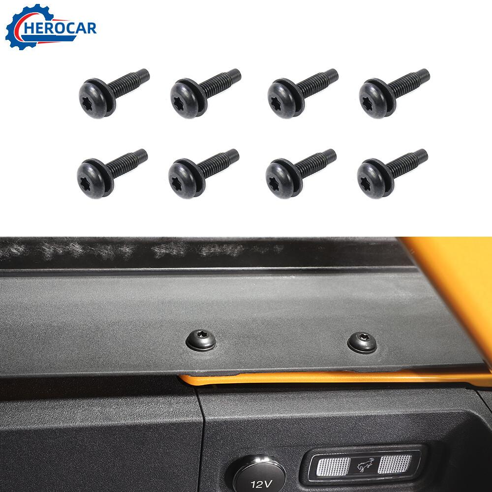 Black Interior Roof Top Screws Bolt Accessories 8pcs For Ford Bronco -2025