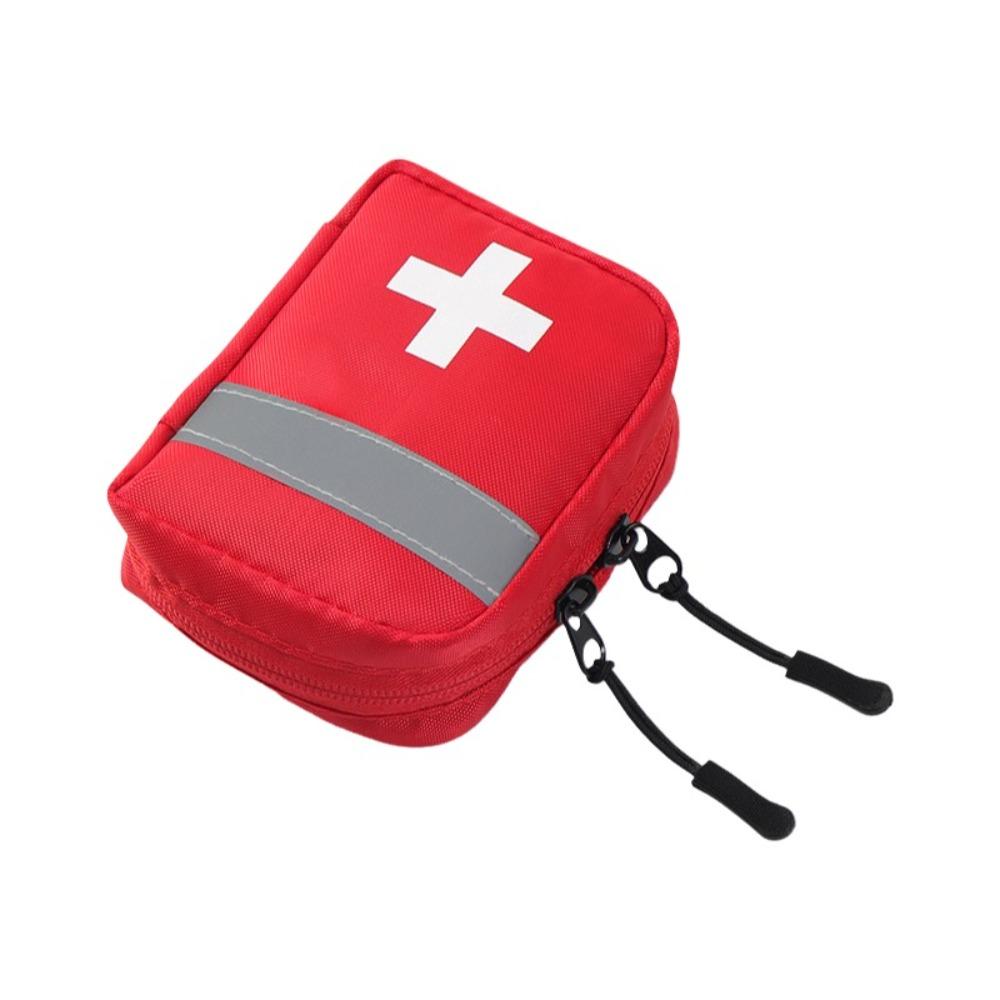 Waterproof Travel Medicine Bag Portable Medicine Storage Bag Home Travel Use S-Red