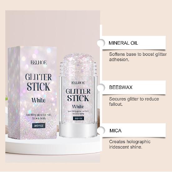 EELHOE Party glow sticks Sparkling hair and face makeup glitter stick for creating a festive party atmosphere