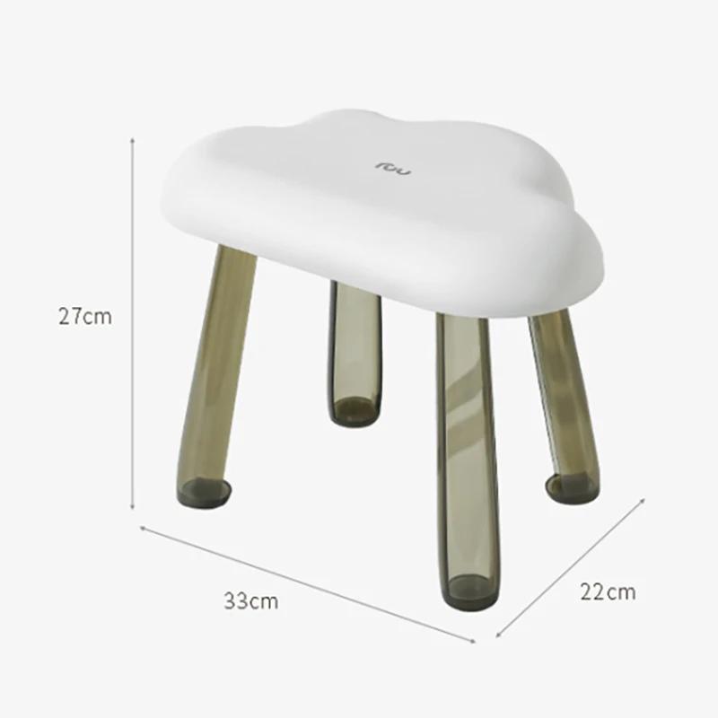 Bathroom Cloud Stool Plastic Transparent Toilet Non-slip Household Low Chair Step Foot Pad Step Bath Small Board