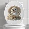Schattige Dierlijke Toiletstickers Waterdicht Grappige Walvis/Schotse Hooglander/Krab Toiletdeksel Decals DIY Zelfklevende Badkamer Wandstickers