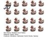 Creative Resin Sculpture Mini Skeleton Duck Figurines, Halloween Tiny Figures, Spooky Dark Decor Accessories Miniature Bone Statue for Graveyard