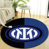 1pc I-Internazionale Milano  Print Round Carpet Chair Round Carpet Suitable for Bedroom Living Room Home Decorative Carpet
