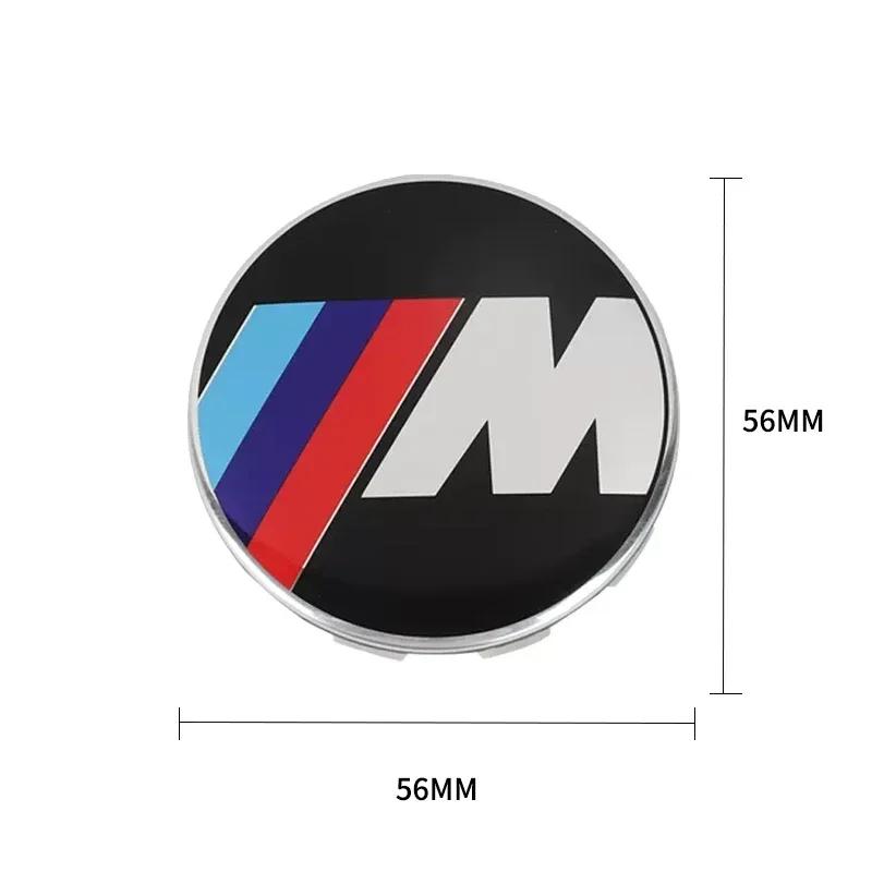 4ks 56/68mm Samolepky na středové krytky kol pro auto Styling Pro BMW M Performance E36 E46 E60 E90 E91 E92 E93 F30 F20 M3 Příslušenství