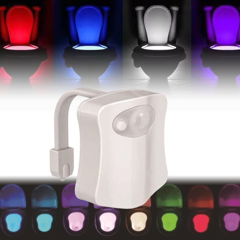 Versatile 8 Color Led Toilet Sensor Light Modern Creative Bathroom Night Light