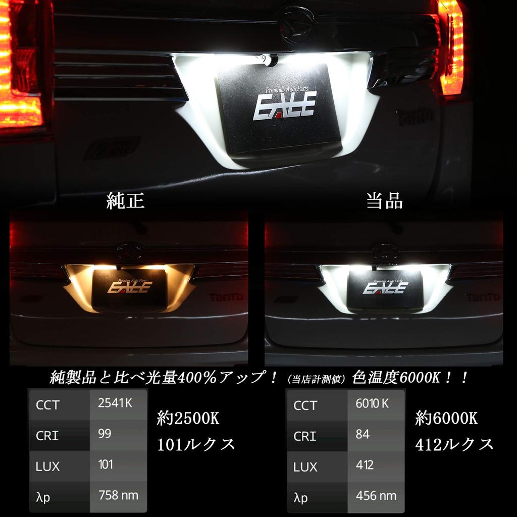 LED License Plate for Daihatsu and many other Light, +400% Brightness, 6000K, LA700S, Wake, LA600S, Tanto, LA150S, Move, LA250S, Cast, models.
