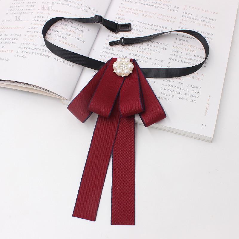 

Женский простой галстук-бабочка, аксессуар для воротника 04 вино красного