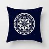 Home Decor Compass Anchor Pillow Cover Blue Mediterranean Cushion  Gift Sofa Office  Accessory Ornament 45x45cm