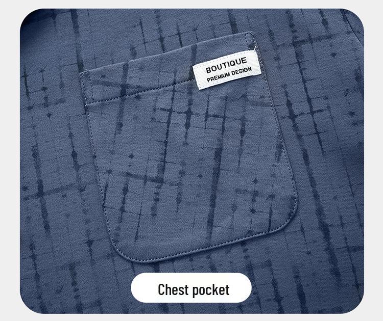 Herren Frühling/Herbst Baumwoll-Pyjama-Set - Langarm-Cardigan & Hose, Outdoor-tauglich