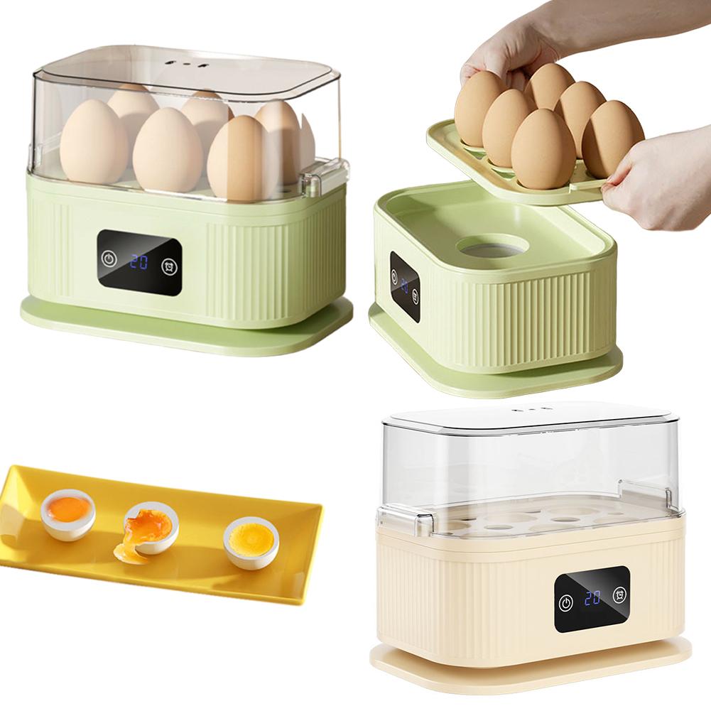 Portable Mini Multifunctional Egg Steamer 6 Adjustable Time Setting Breakfast Egg Maker 6 Eggs Boiled Machine Egg Cooker