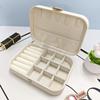 Girls Travel Jewelry Storage Box, Removable Baffle Stud Earrings Ring Bracelet Jewelry Box