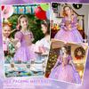 KALAOK Rapunzel-Style Dress, Children's Princess Dress, Cosplay Costume, Kids' Costume, Transformation, Includes Accessories, Purple, 100cm