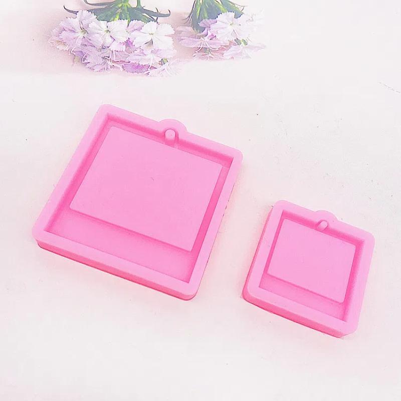 Photo Frame Epoxy Resin Keychain Mold Cat Dog Tag Pendant Silicone Mould For DIY Casting Crafts Jewelry Making Accessories