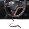 Grain Steering Wheel Trim Cover Interior Accessories For Tesla Model 3 17-21 US