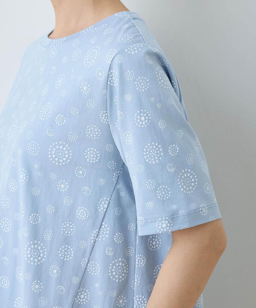 DECOY Drink Dot Logo Print 491178 Navy [Chilled] [UV Protection] [Tomomasu Collaboration] T-Shirt Women's Women's