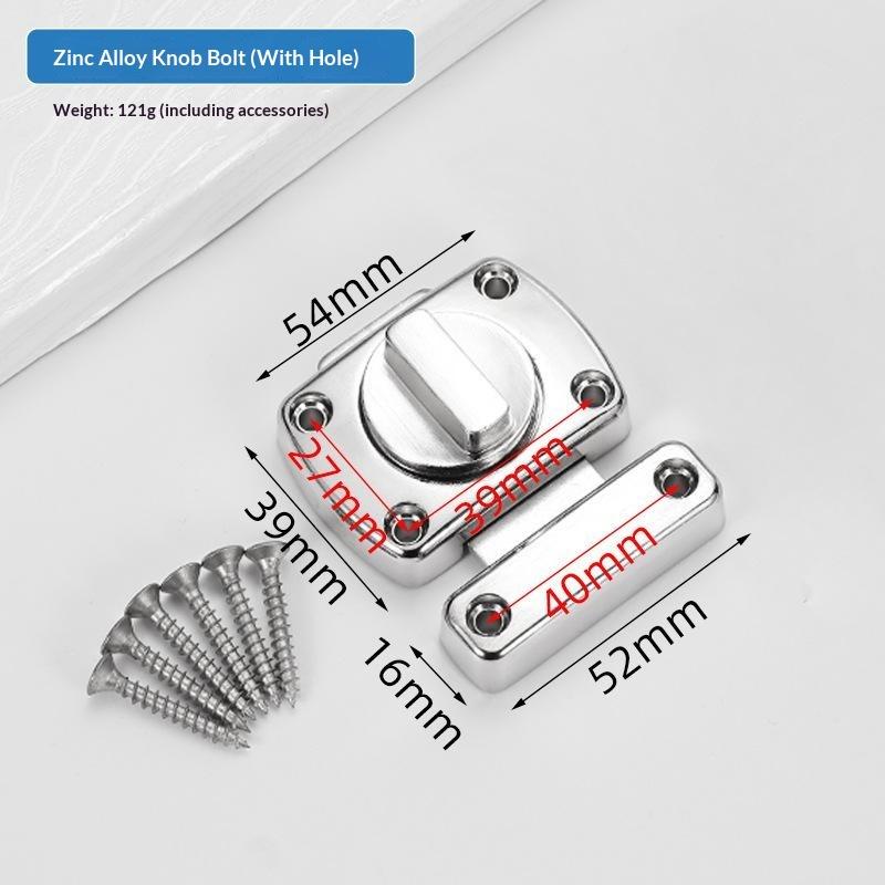 Rotating Bolt Safety Door Latch 1 Set Easy Operate Twist Slide Lock for Kids Safety Room Bathroom Interior Doors