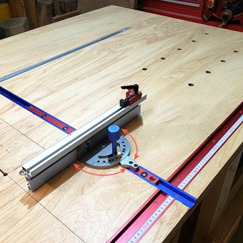 High Abrasion Resistance Table Saw Ruler Carpentry for w/ 400mm Fence and Stop Mitre Gauge Aluminum Alloy Woodworking To