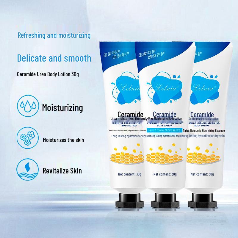 Lelnia Ceramide Body Lotion 30ml - Moisturizing, Refreshing, Non-Greasy, Perfect for Autumn and Winter.