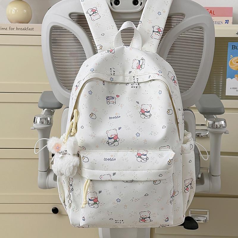 Schoolbag Printed Backpack Female Students Large Capacity High Value Niche School Bag Junior High School Student High School Student Leisure Going