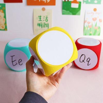 1 bloque de borrado en seco para escribir y borrar, dados educativos multiusos, cubo de borrado en seco, pizarra blanca, cubo de dados