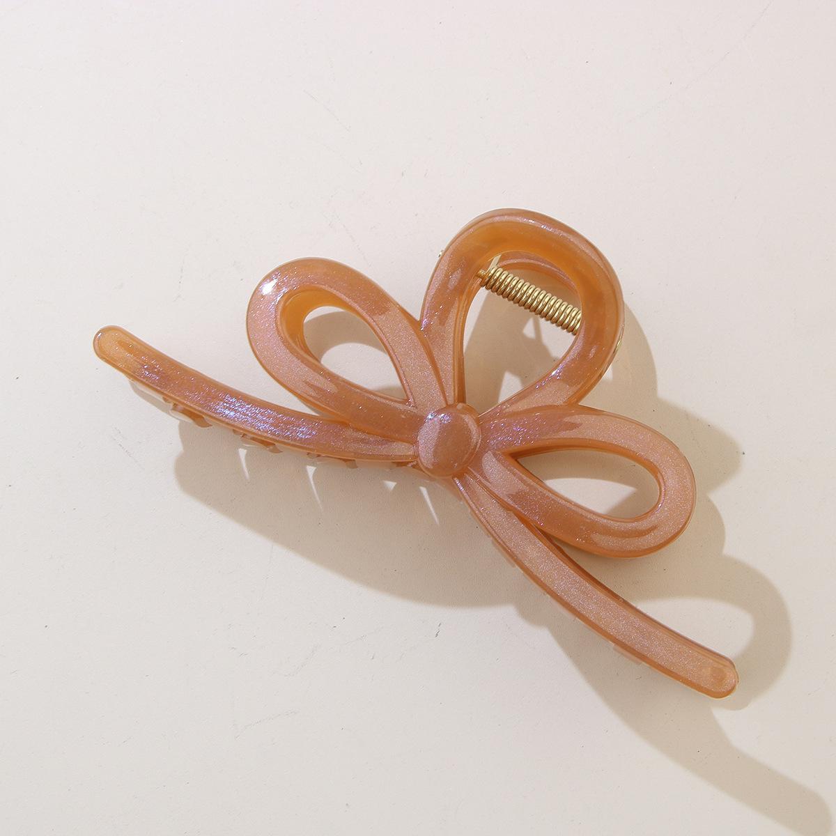 

Заколка для волос класса люкс с большим бантом для женского пучка на затылке, заколка-акула, аксессуары для волос, шпилька 1PCS