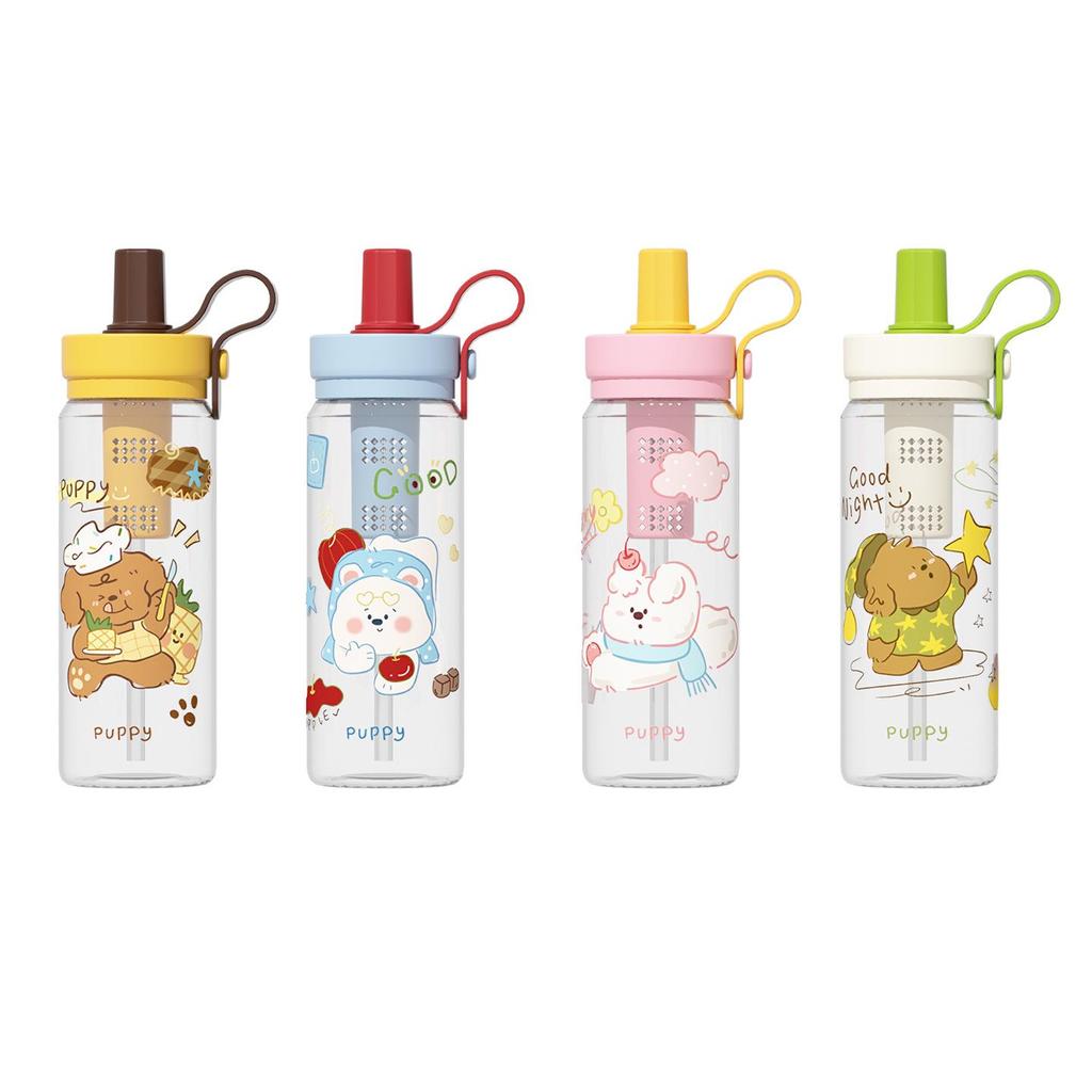Lovely Macaron Pet Straw Cup: Cute, Creative & High-Value Plastic Gift for Students
