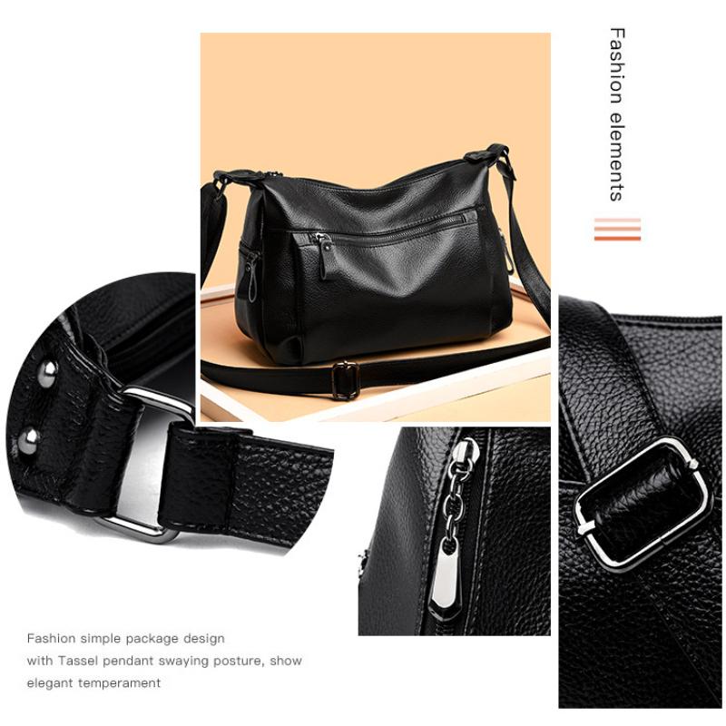 Women's Bag Handbag Fashionable Middle-aged Mother Bag Shoulder Bag Solid Color Ladies Handbag Messenger Bag