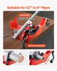 VEVOR Heavy-Duty Pipe Chain Vise, 1/2" - 8" Pipe Capacity, 34.6" Rugged Chain & Cast Iron Base