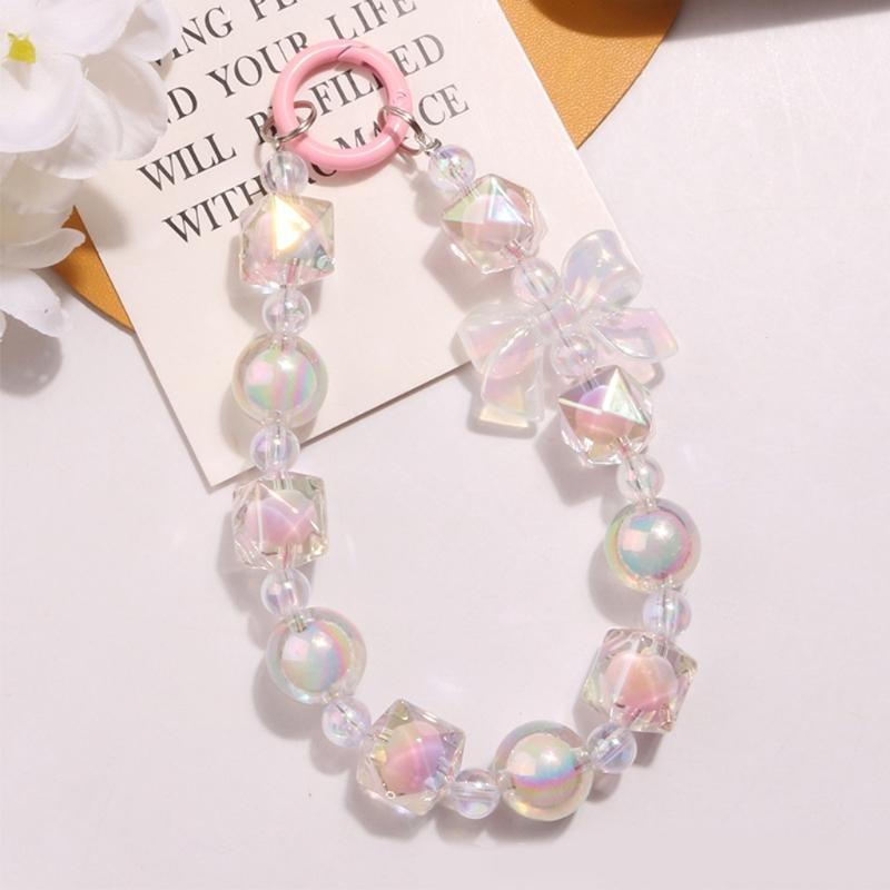Eye Catching Mobile Phone Chain Acrylic Pendant Cellphone Lanyard For Women Girls Telephone Strap Jewelry Drop-resistant