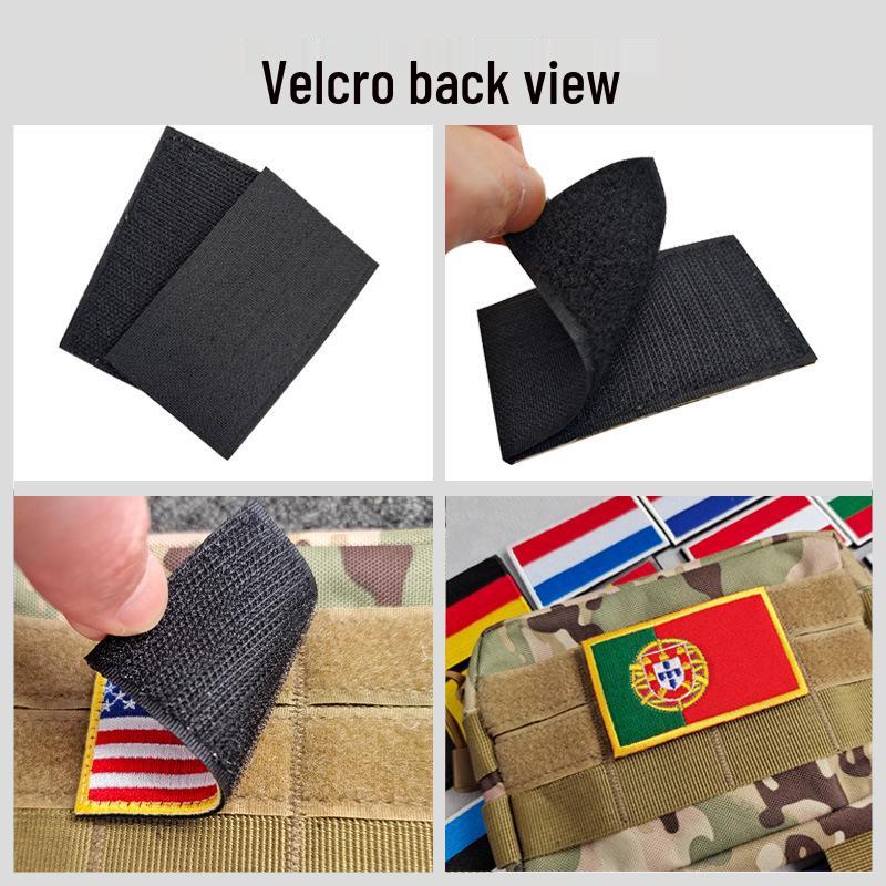 European Flags Embroidered Patches for Bags & Hats - Morale Badges with Hook, Loop & Iron-On Backing