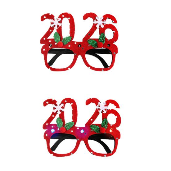 2026 LED Lysende Julebriller Lysende Partybriller for Barn Voksne