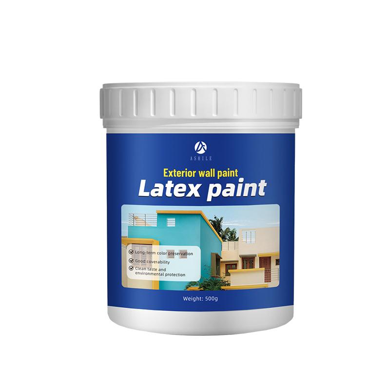 Eco-friendly Acrylic Exterior Wall Paint Anti-crack Flat Coating Waterproof Emulsion Paint Brush Application