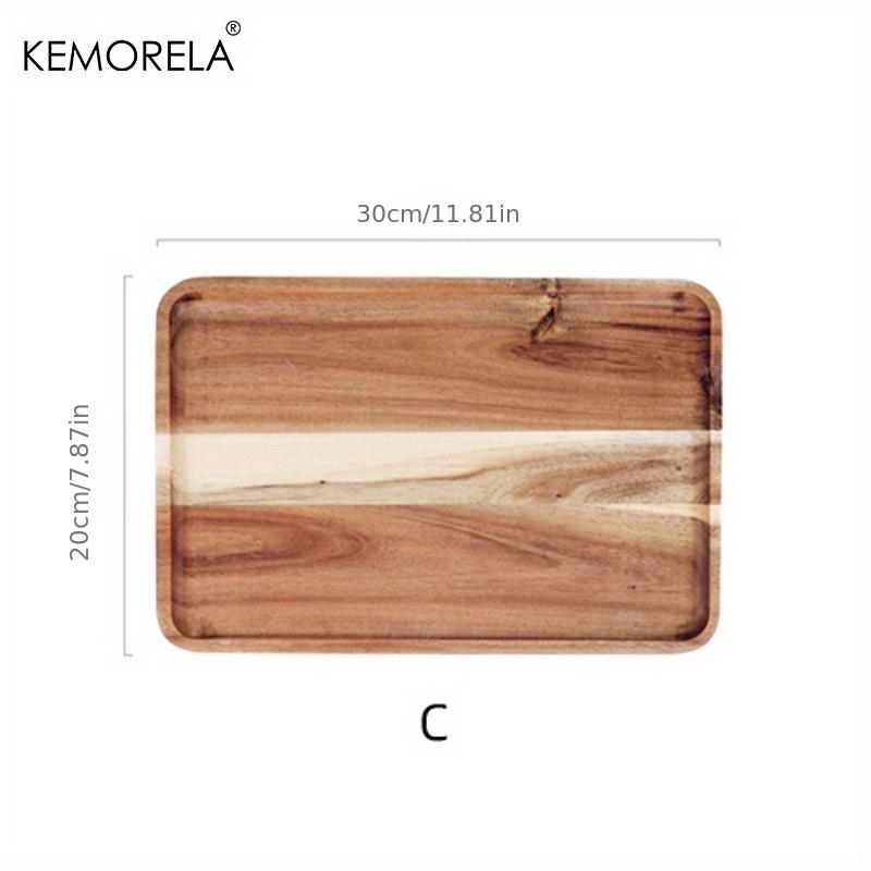 1PCS Acacia Wood Coffee Tray Food CupTrays Decorative Wood Tray Dessert Candy Bamboo Tray Gongfu Tea Tray
